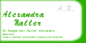 alexandra maller business card